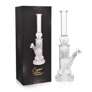Crystal Series by HPG - 16" Ball Ice Catcher Multi Dome Perc Beaker Water Pipe - [ES22183-BX]